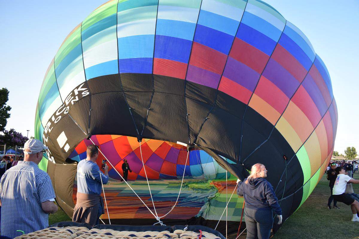 The first Skies the Limit hot-air balloon festival was held at River Bluff Regional Park in Ceres, California, on Saturday, June 17, 2023. Ten teams of balloonists took part. Spectators had to be there early to witness the launches, as most occurred between 6 and 7 a.m.