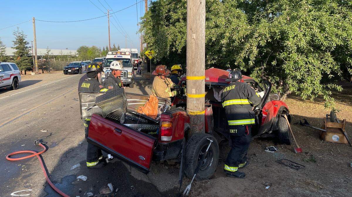 A man died Thursday, April 22 in a collision with a tractor on Keyes Road near Deniar.