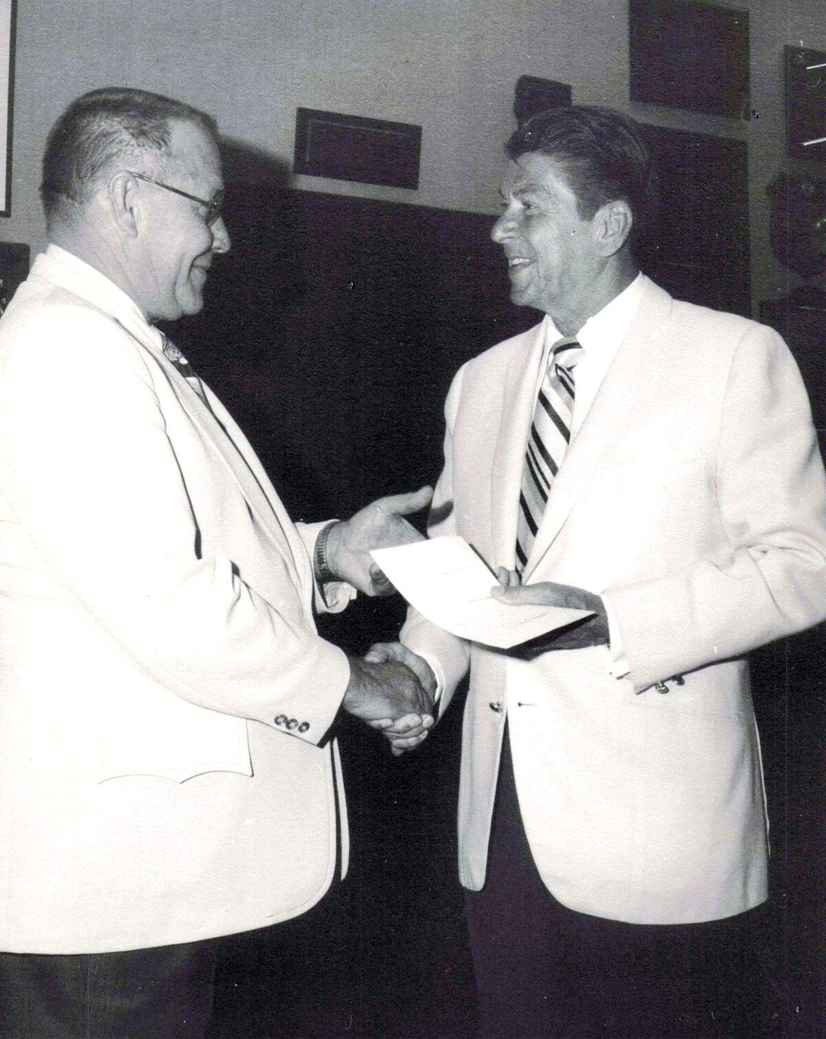 California State Assembly Member John Thurman with Gov. Ronald Reagan
