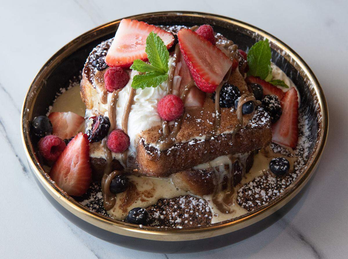Tiramisu French toast at El Bistro by Salt and Pepper in Modesto, Calif., Thursday, April 13, 2023.
