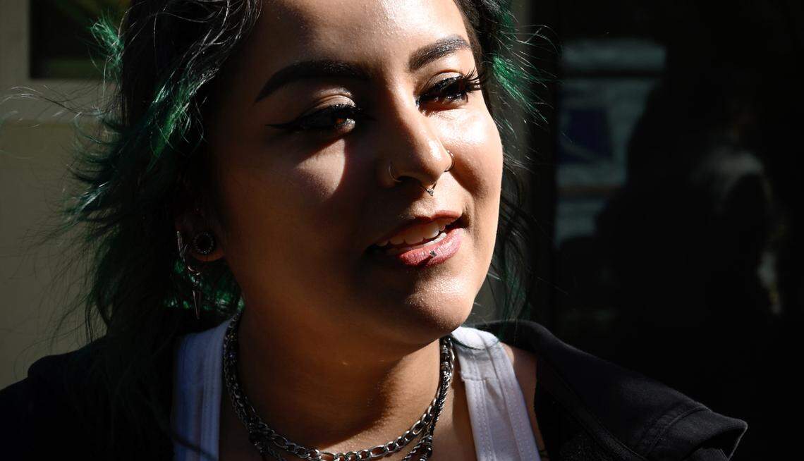 Aysa Quiroz is a former fentanyl user and has been clean since starting addiction treatment in at New Hope Recovery House in Modesto, Calif.