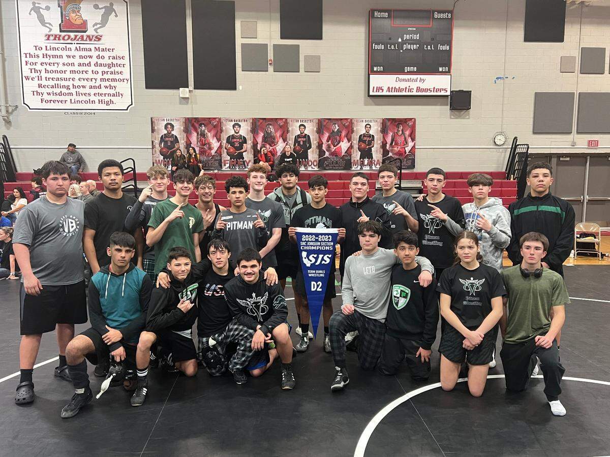The Pitman wrestling team won its second Division II Team Duals title in three seasons Saturday, beating Tracy 66-12.