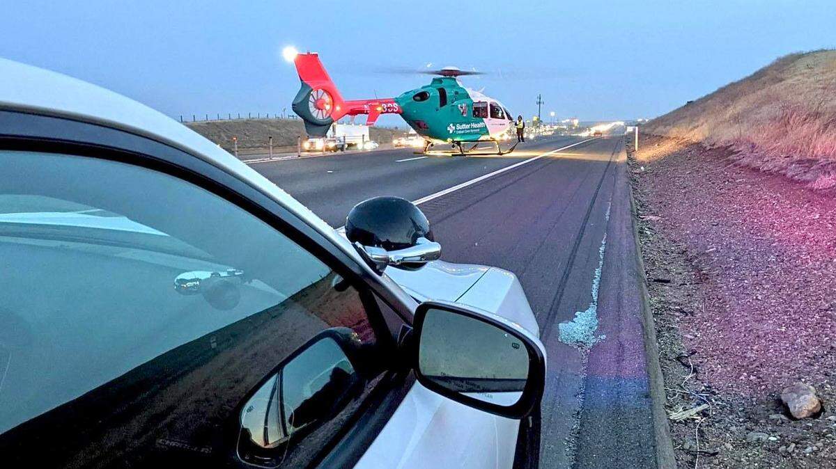 A woman and two children, all from Patterson, were ejected from a Jeep Wrangler when it struck the high-tension cable barrier on I-5 near Westley and overturned Wednesday afternoon, Dec. 23, 2020, according to the CHP.