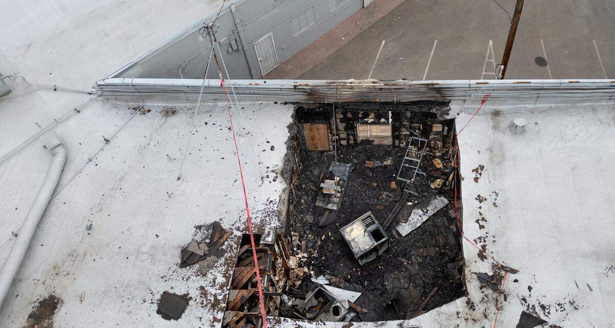 Gottschalk Music Center and Annex Hair Studios were damaged by a fire in an empty unit between the two businesses. Photographed in Modesto, Wednesday, Nov. 20, 2024.