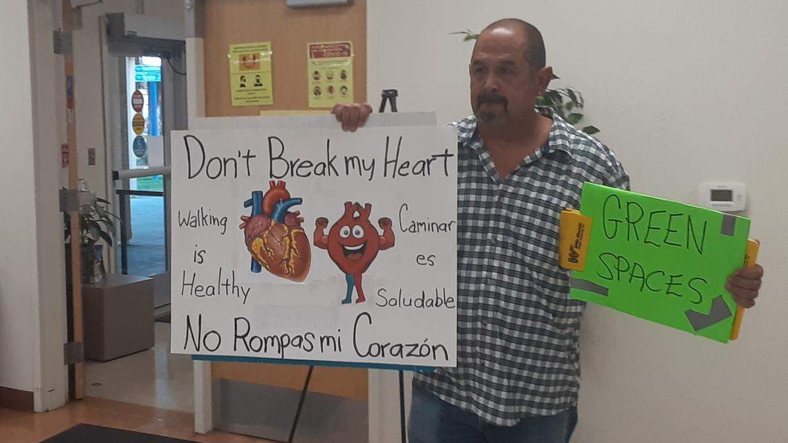 West Modesto resident Art Fabela expressed the sentiments of many in the audience at Tuesday’s meeting at the King-Kennedy Memorial Center.