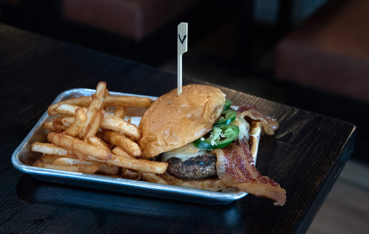 Vaquero burger at Ranch Hand restaurant in Hughson, Calif., on Thursday, July 28, 2022.