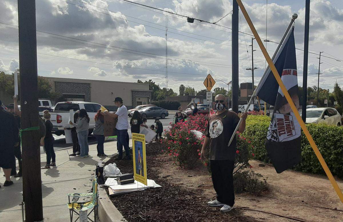 Family members, friends and advocates of police reform protested Saturday, Oct. 22, 2022, at McHenry and Briggsmore avenues over the July 14 fatal shooting of Paul Chavez by Modesto police, as well as the others who have died at the hands of law enforcement in the region.