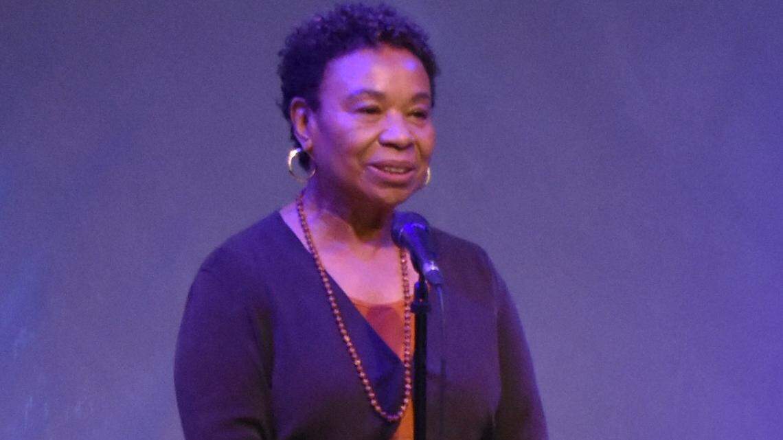U.S. Rep. Barbara Lee, D-Oakland, speaks to an audience in the Prospect Theater Project building in downtown Modesto on Monday, July 3, 2023. Lee is seeking to succeed Dianne Feinstein as one of California’s U.S. senators.