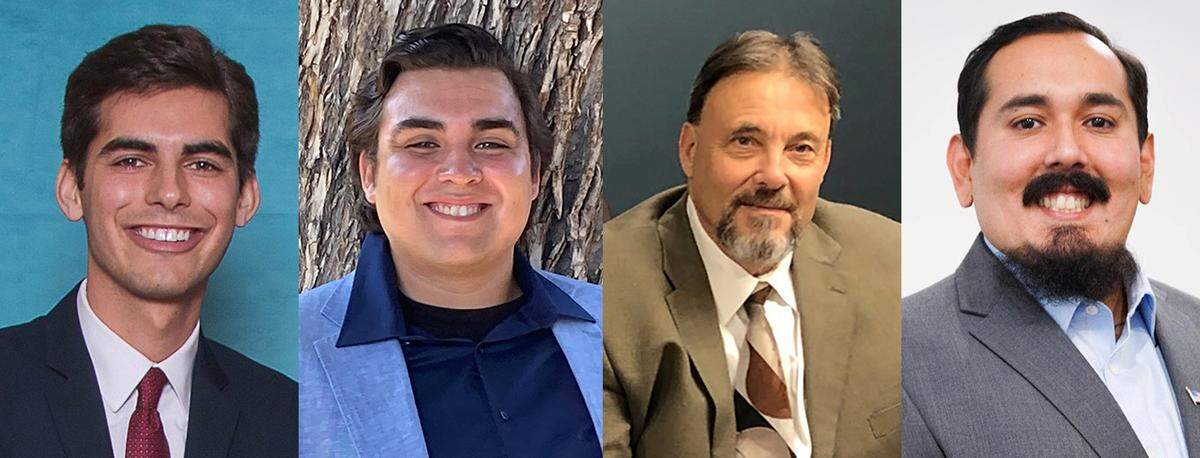 Ceres City Council District 4 candidates Couper Condit, Eric Angel Gonzalez, Mike Kline and Daniel Martinez.