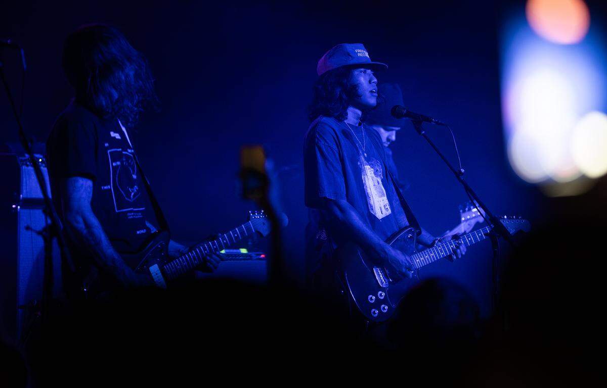 The band Whirr performs at the Modesto Centre Plaza in Modesto, Sunday, Aug. 31, 2025.