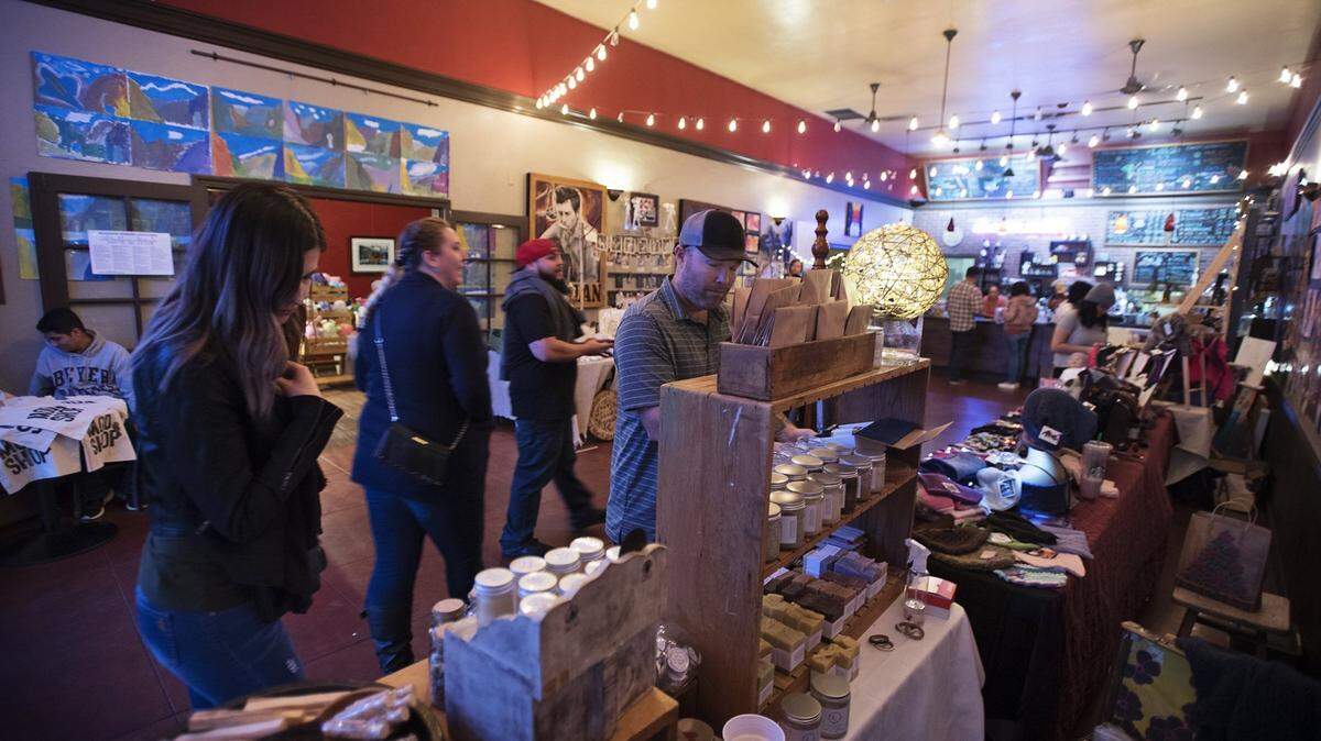People look at items during the 2017 Mod Shop in Modesto.