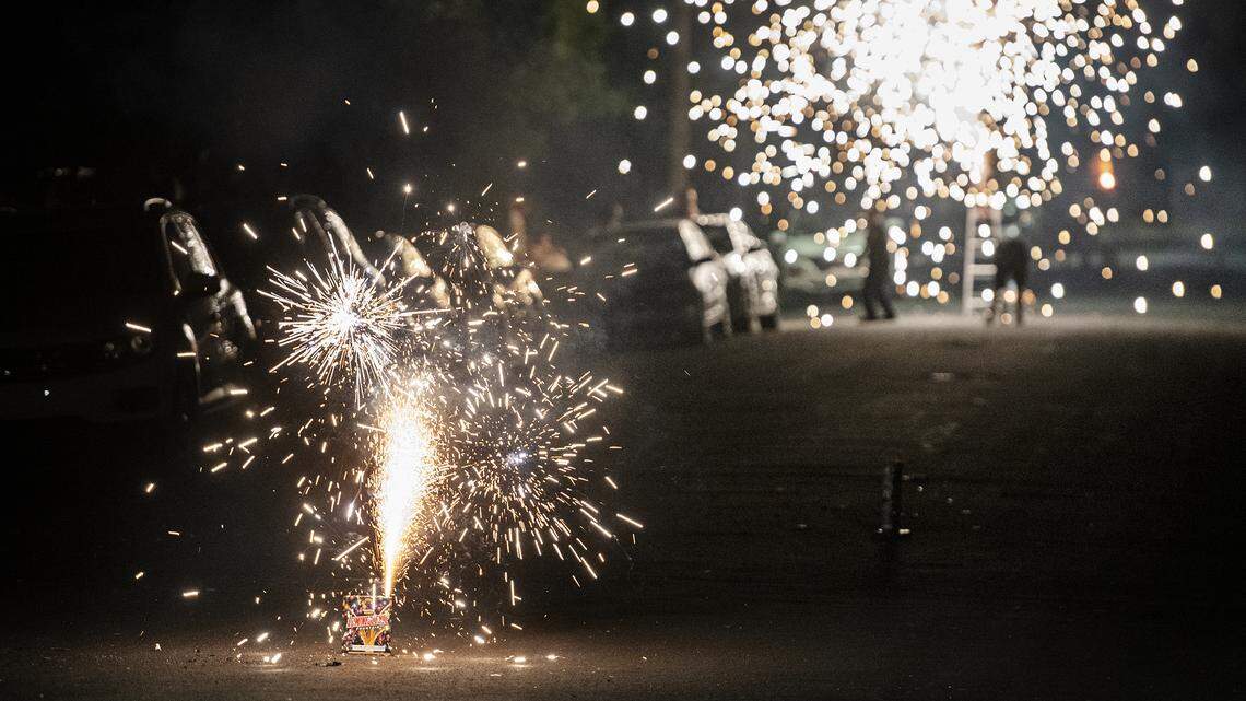 Legal fireworks in Modesto on July 4, 2019.