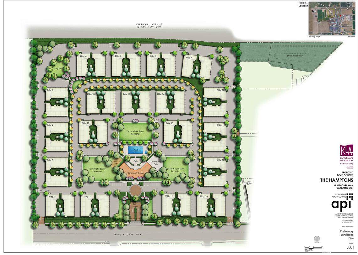 This is a rendering of The Hamptons, a north Modesto project consisting of 436 luxury apartments.