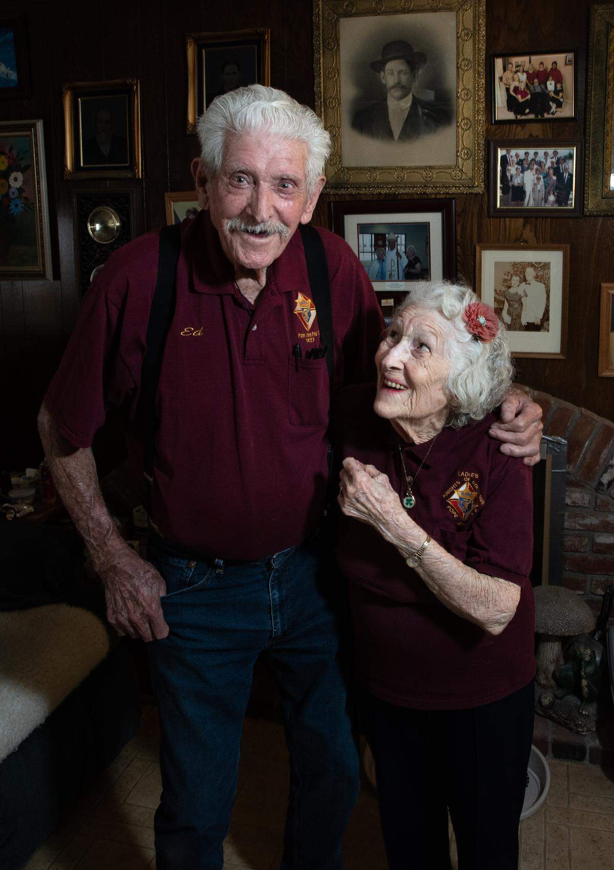 Ed, 92, and and Evelyn Schoonover, 90, in their home in Modesto, Calif., on Wednesday, July 13, 2022.