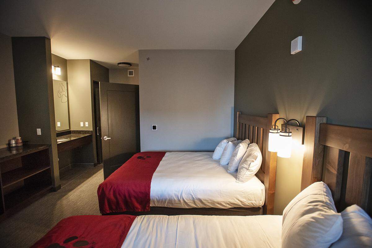 Guest room at the Great Wolf Lodge in Manteca, Calif., on Wednesday, March. 4, 2020.