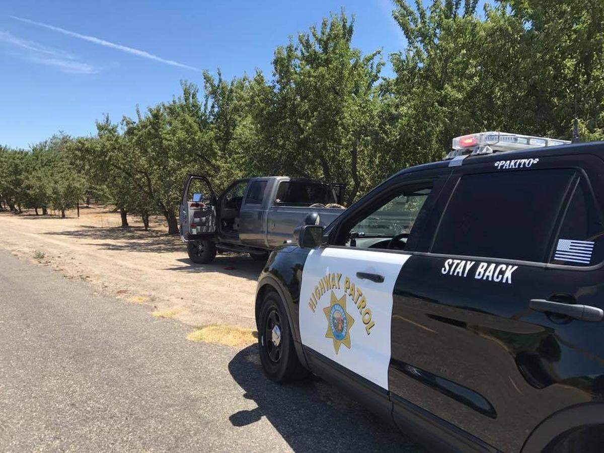 The Stanislaus County Auto Theft Task Force on Wednesday July 25 spotted a stolen 2006 Ford F-350, followed the pickup through west Modesto before it pulled over into an orchard. Two Modesto residents found in the pickup were arrested on suspicion of vehicle theft, and the vehicle was given back its owner.