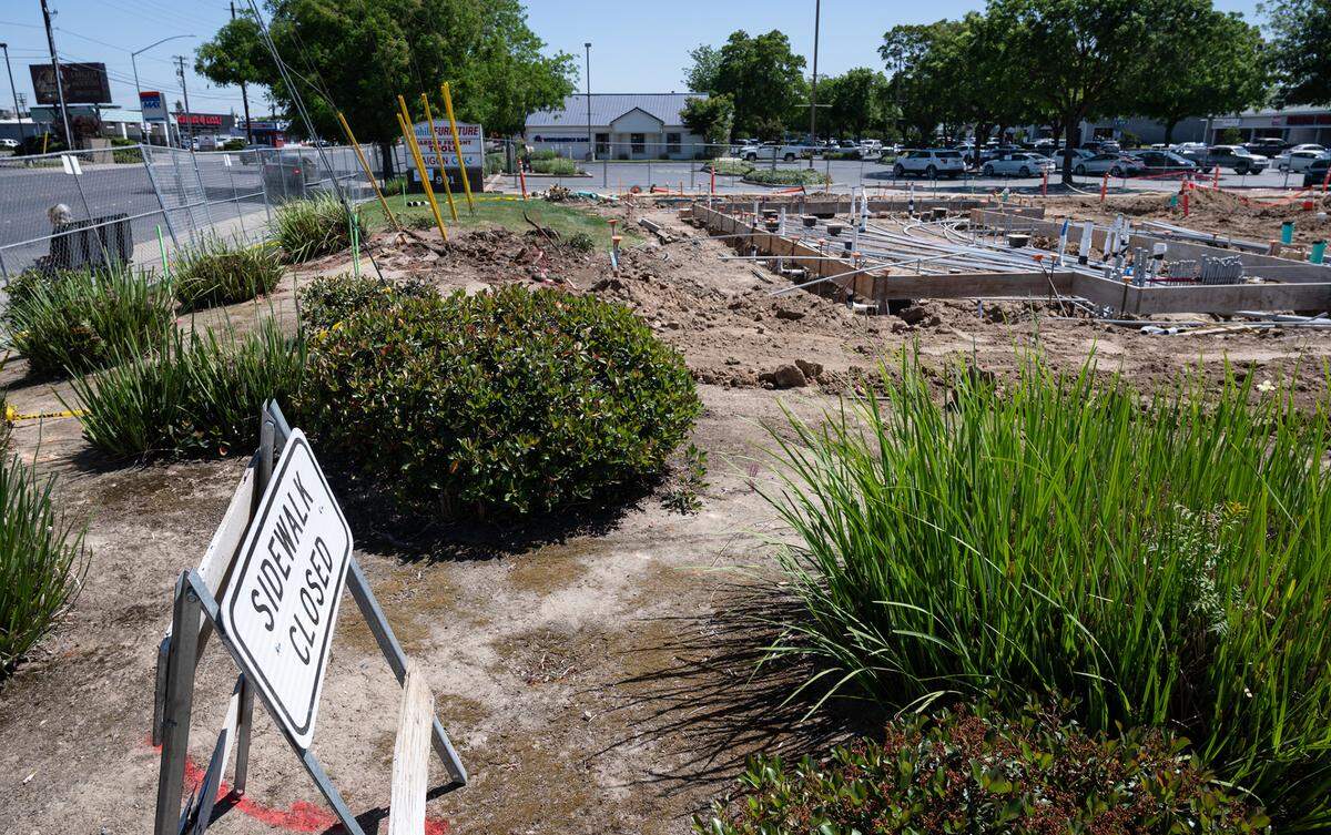 Future Dutch Bros. Coffee in the Crossroads shopping center on Carpenter Road in Modesto, Calif., on Monday, May 10, 2021.