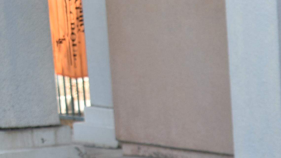 At Orchard Elementary, Celina Contreras, with  son David, 3,  talks about the school's troubles with air conditioning. Photographed in Modesto, Calif., on Tuesday, Aug. 29, 2017.