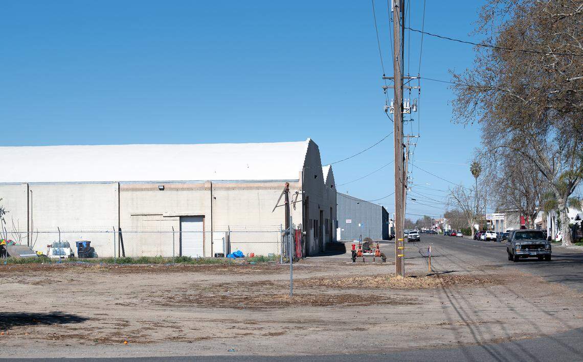 New food truck court and entertainment park Trax is being planned near downtown Turlock, Calif. Photographed on Wednesday, March 9, 2022. Food trailers, other food vendors, a market and entertainment are planned on South Center Street and Golden State Boulevard