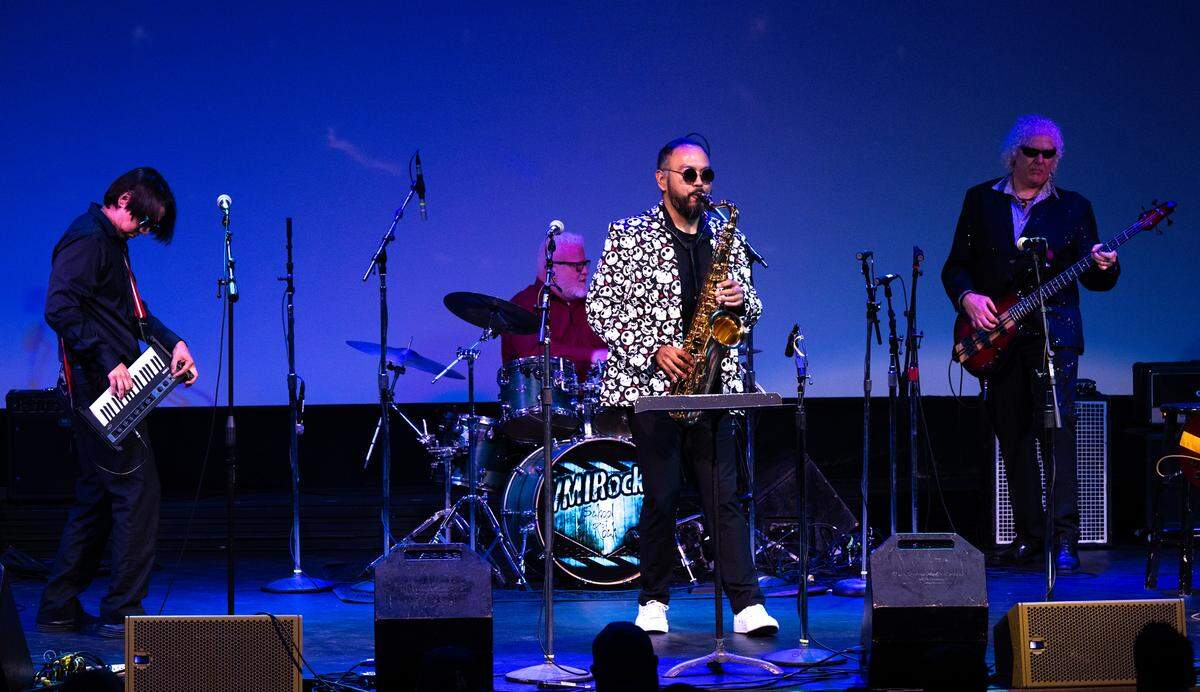 Imaginary Friends won best jazz & blues band during the Modesto Area Music Association’s MAMA awards show at the State Theatre in Modesto, Tuesday, Oct. 15, 2024.