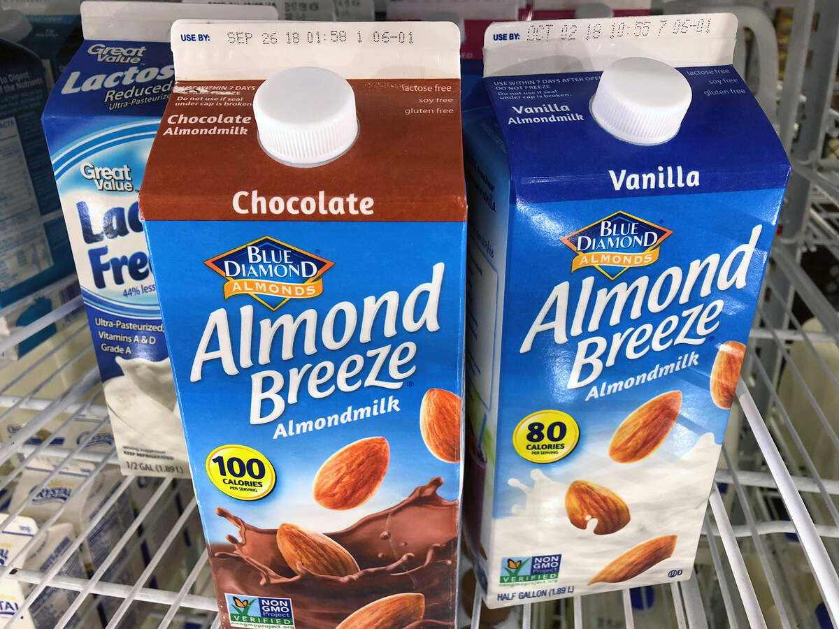 Almond Breeze from Blue Diamond Growers has chocolate, vanilla and other flavors of the dairy substitute.