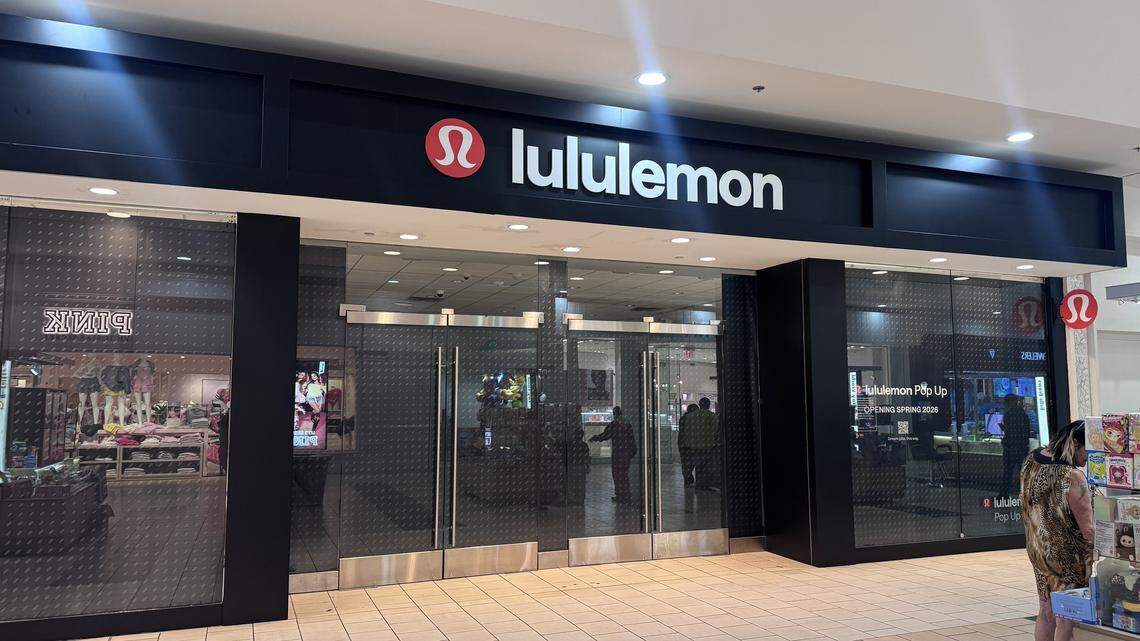 Lululemon on the lower level of Vintage Faire Mail in Modesto