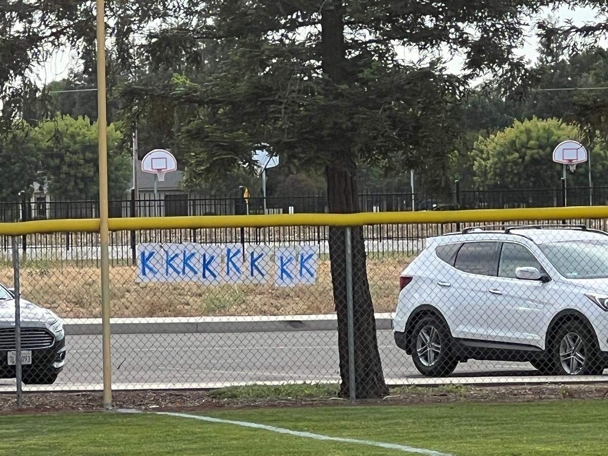 A strikeout counter in left field at Big Valley Christian shows Ava Hernandez’s nine strikeouts in a game on Thursday, June 2, 2022