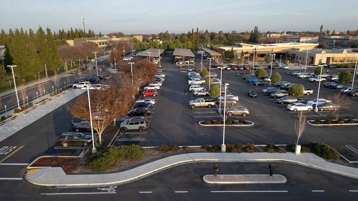 A parking lot on the Modesto Junior College West Campus is pictured Jan. 17, 2024.