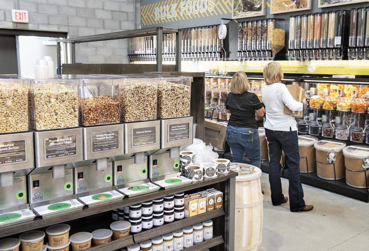 Save Mart will offer a way to grind nut butter from a section of nuts at the new supermarket on Oakdale Road in Modesto, Calif., Thursday, Sept. 27, 2019. The market will open Wednesday October 2.