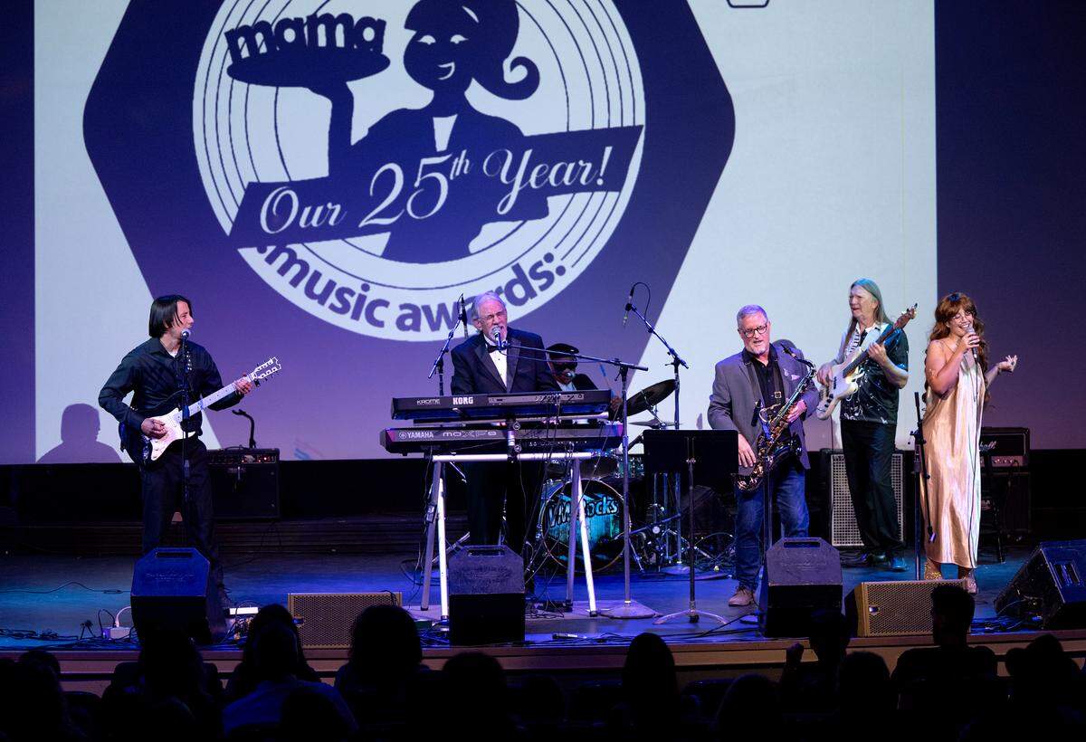 Dave Dow and Friends perform during the Modesto Area Music Association’s MAMA awards show at the State Theatre in Modesto, Tuesday, Oct. 15, 2024.