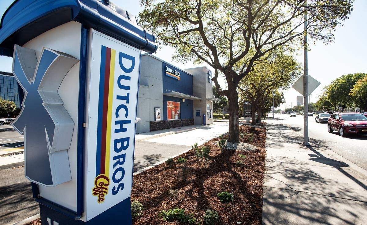 Dutch Bros Coffee in Modesto, Calif., on Wednesday Oct. 21, 2020. The store opens on Friday at 5am.