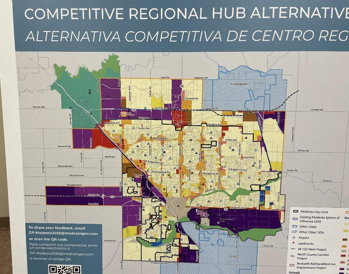 The most aggressive growth option would extend Modesto north to Ladd Road, include commercial and business parks west of Vintage Faire Mall and plot industrial development along the Highway 132 bypass route to Hart Road. The option also calls for some development on the east side of the city.