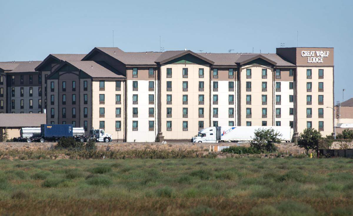 Great Wolf Lodge photographed a mile south of HWY 120 in Manteca, Calif., on Wednesday, Oct. 14, 2020.
