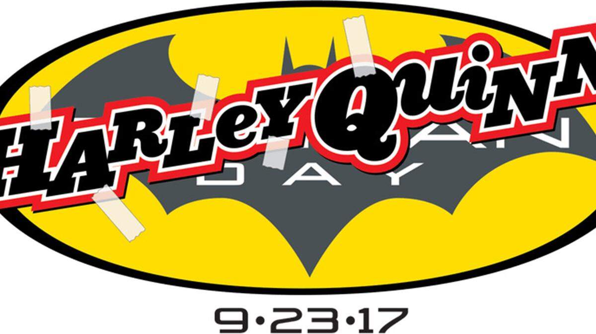 DC Entertainment released a logo reflecting Harley Quinn's takeover of Batman Day, which is Saturday, Sept. 23, 2017.