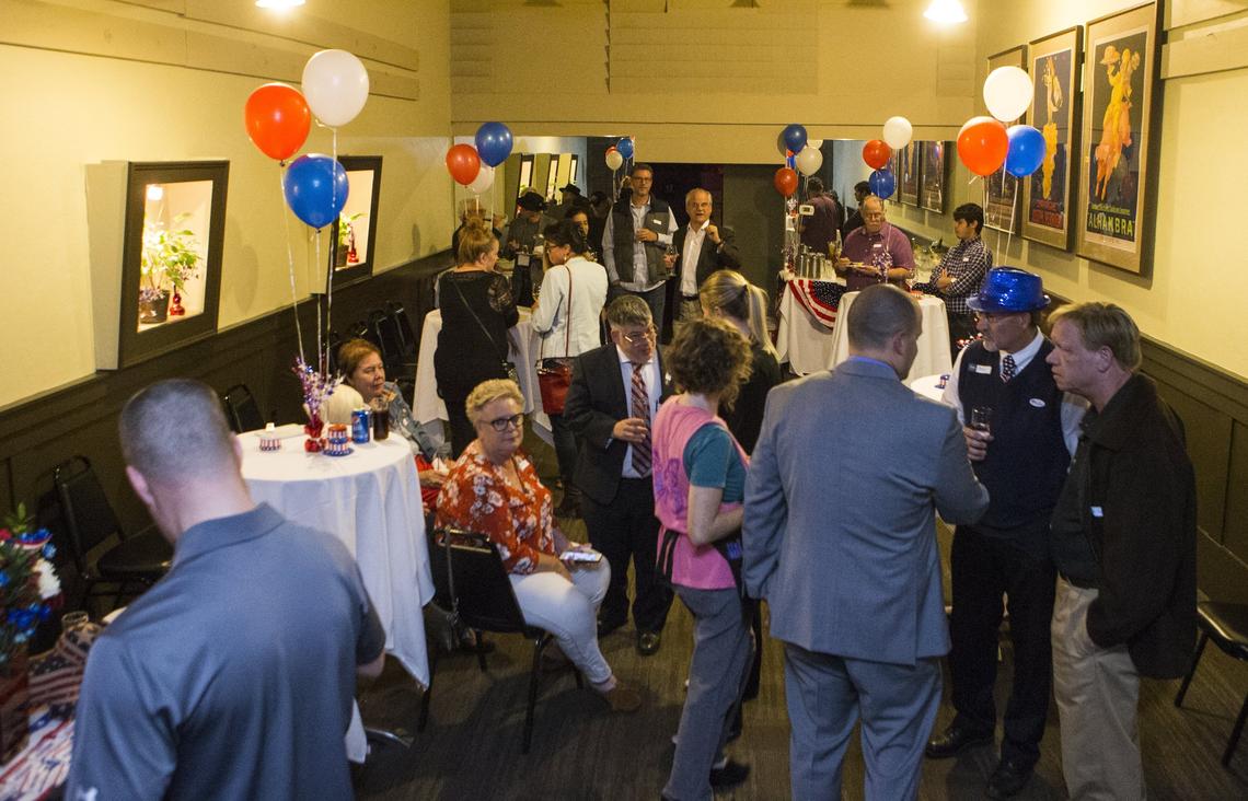 Deputy District Attorney John R. Mayne gathers at Concetta restaurant in downtown Modesto as he waits for the results for the Stanislaus County District Attorney seat Tuesday Nov. 6, 2018 night.