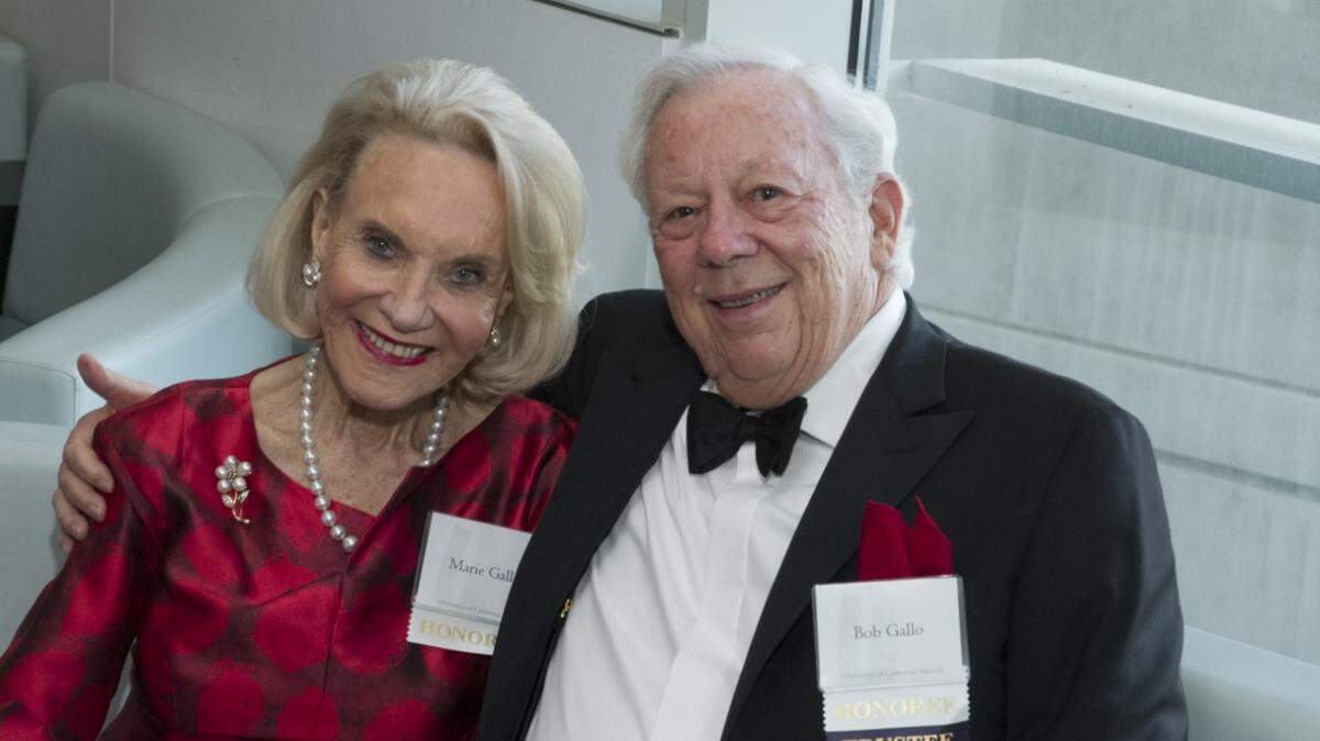 Modesto wine industry leader Bob Gallo, pictured here with wife Marie, was named trustee emeritus by the University of California, Merced, Foundation in February 2021.
