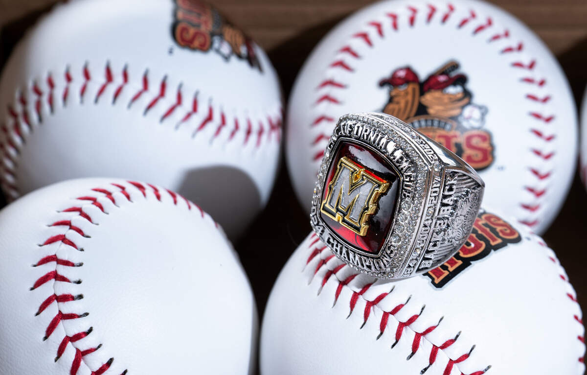The replica California League “back to back” Modesto Nuts championship ring.