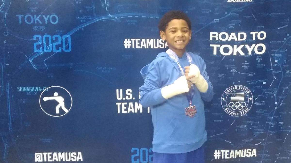 Ceres native Damon Flores won the Pee Wee Division championship at the USA Boxing Youth Championships in Lake Charles, Louisiana on Dec. 12, 2019.