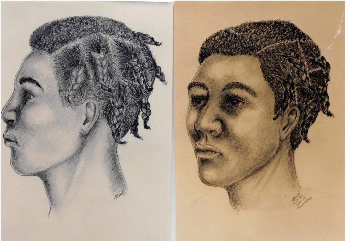 A forensic sketch of now identified Reginald “Reggie” Frisby.