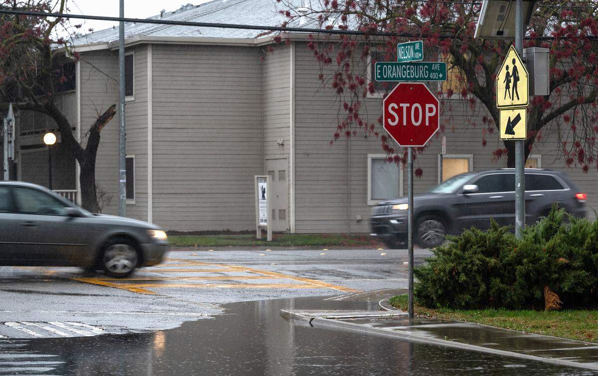 Modesto police say a hit-and-run driver struck and killed William Simon on Orangeburg at Nelson Avenue about 7:15 p.m. Dec. 2. across the street from his apartment at Spartan Manor. Simon was the 19th person to die in a Modesto traffic collision in 2022. Photographed in Modesto, Calif., Wednesday, Dec. 28, 2022.