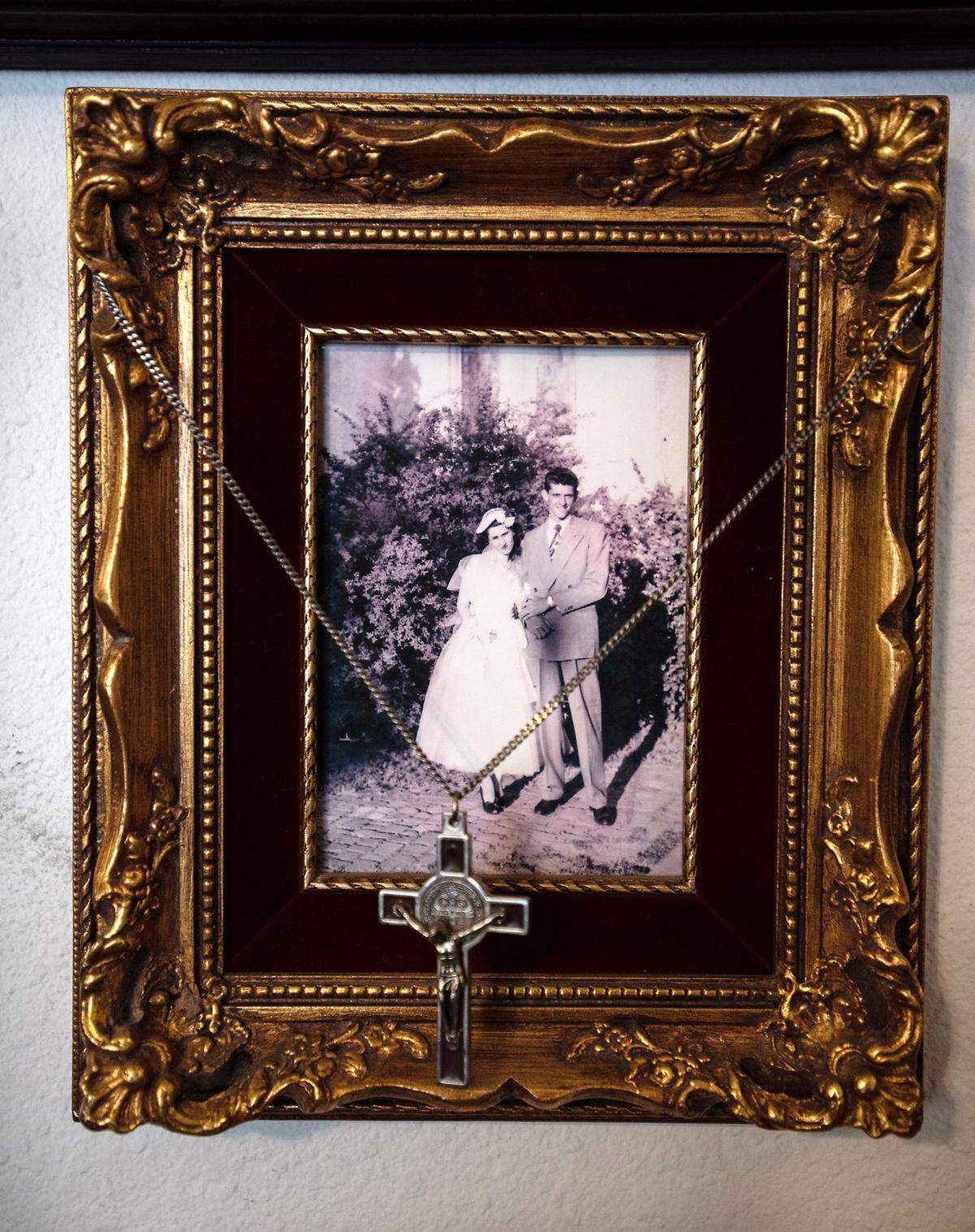 Pictured on their wedding day, Modesto residents Ed and Evelyn Schoonover were married on July 19, 1952 in Las Vegas, Nevada.