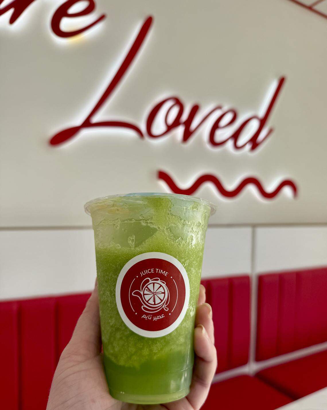 A lemon mint juice from Juice Time in Modesto, Calif.