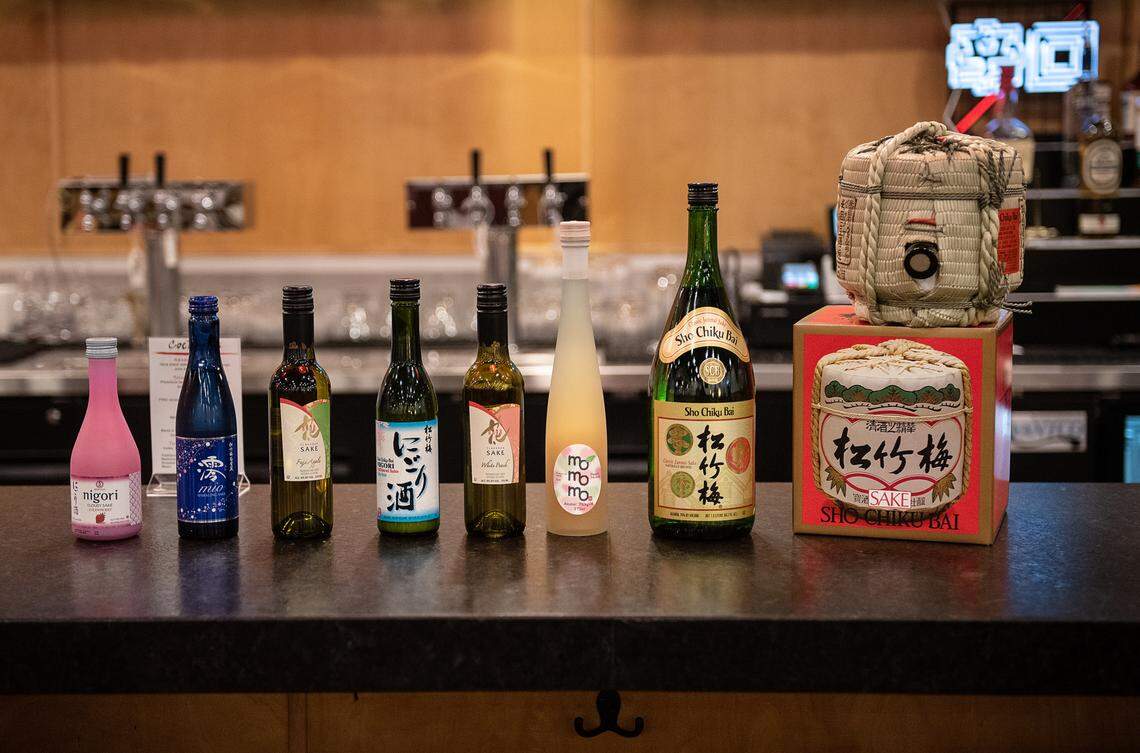 A selection of sake at Torii Japanese Restaurant at Century Center in Modesto, Calif., on Thursday, Nov. 12, 2020.