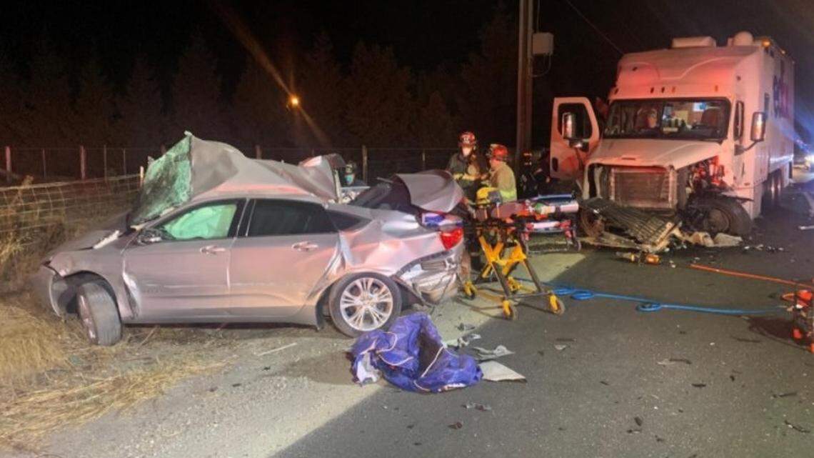 A 26-year-old Modesto woman was killed in a collision on Highway 108 in Oakdale on Sunday evening, Oct. 25, 2020.
