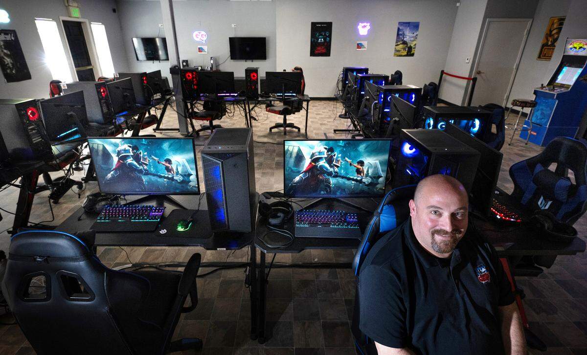 Owner Chris Chavez at Gamers Garage in Oakdale, Calif., Saturday, June 15, 2024.