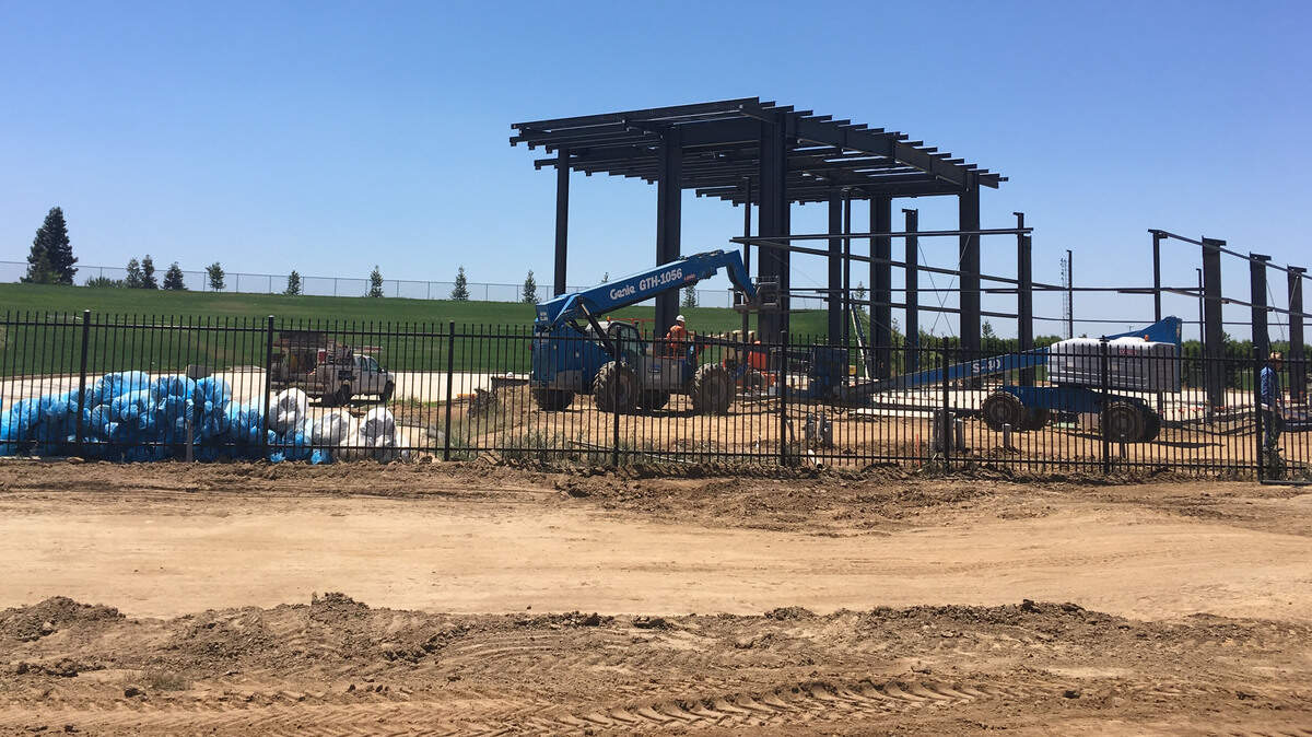 Work continues Friday June 15th, 2018, on the Fruit Yard Amphitheater, where Amy Grant will play a grand opening concert on August 24th of this year.
