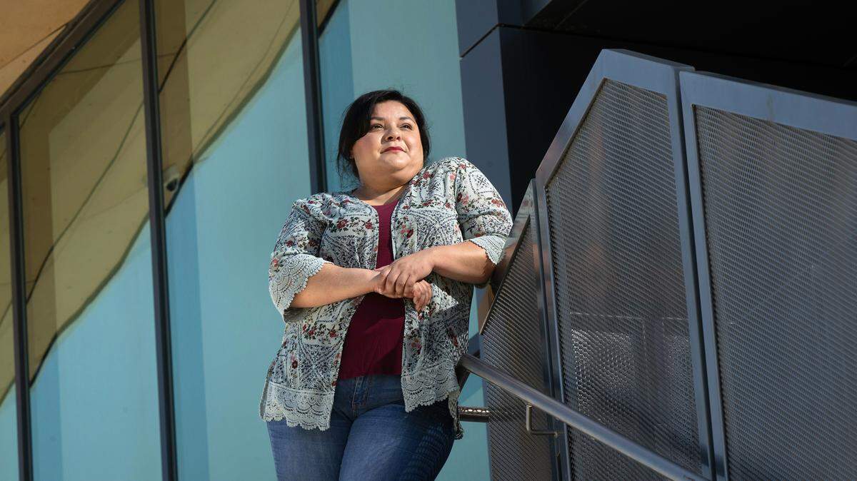 Ana Fimbres graduated with an associate’s degree in agricultural business from MJC and will start work on her bachelor’s degree at CSU Stanislaus in the fall. Photographed at California State University, Stanislaus in Turlock, Calif., on Saturday May 11, 2024.