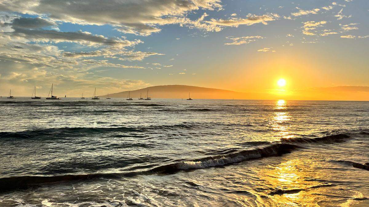 Lahaina, Maui is known for its beautiful sunsets, like this one captured by Breanne Ash of Modesto in March 2023.