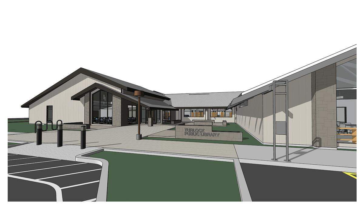 This is the exterior planned for the expanded Turlock Calif. branch of the Stanislaus County Library as of Monday, Nov. 18, 2019. The $8.99 million project will go before the Board of Supervisors on Tuesday.