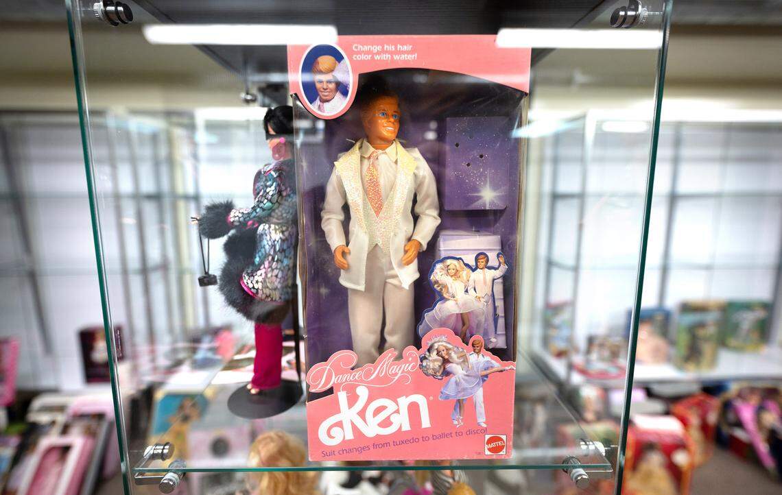 Ken is there with Barbie at the Be Anything Museum in Modesto, Calif., Thursday, Aug. 22, 2024.